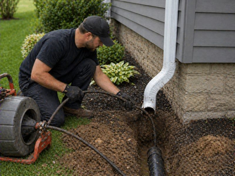 Downspout Snaking in Boulder, CO